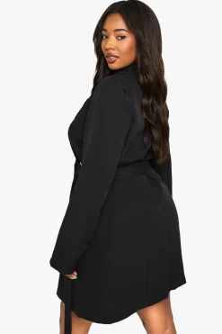 Plus Robe Blazer Cintrée à la Taille avec D-Ring