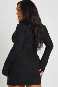 Plus robe blazer portefeuille froncée