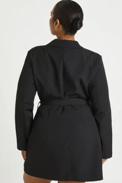 Plus robe blazer portefeuille à nouer