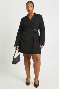 Plus robe blazer portefeuille à nouer