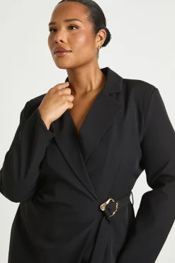 Plus robe blazer portefeuille à nouer