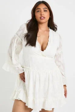Plus Robe chemisier en chiffon floral