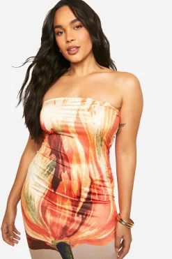 Plus Robe Maxi Bandeau à Imprimé Floral Slinky
