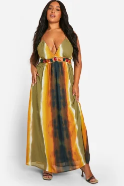 Plus Robe Maxi de Plage Grande Taille à Perles
