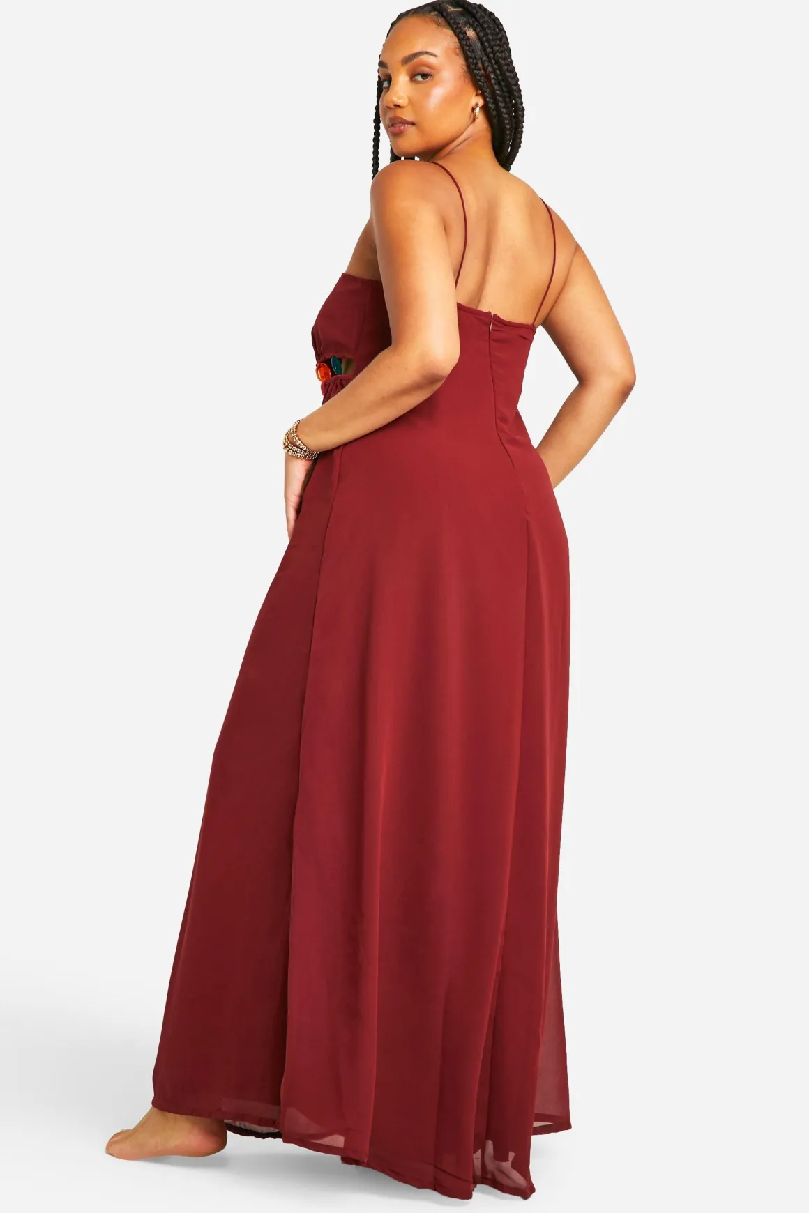 Plus Robe Maxi de Plage Grande Taille à Perles