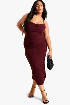 Plus Robe Midaxi à Lanières et perles