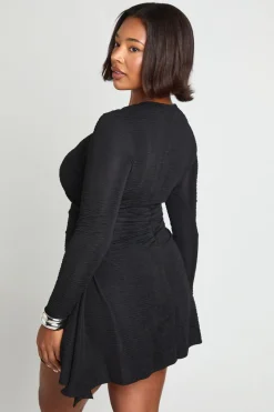 Plus Robe Patineuse Flippy à Texture Froissée
