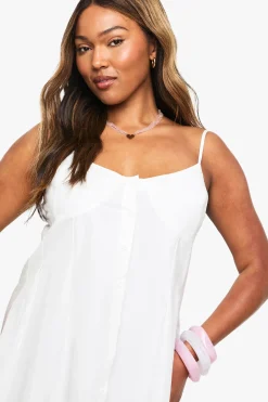 PLUS ROBE SMOCK À BOUTONS SUR LE DEVANT