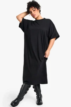 plus robe t-shirt midi oversize