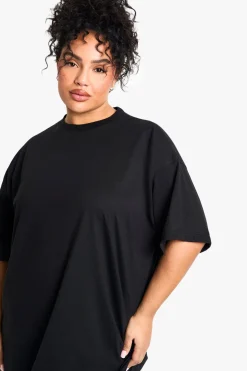 plus robe t-shirt midi oversize
