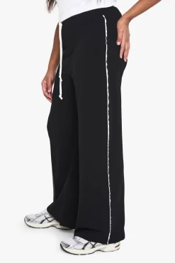 Plus Scuba Crepe Contrast Straight Leg Trouser