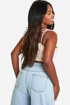 boohoo Plus Seam Detail Corset Top<Femme Tops