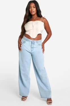 boohoo Plus Seam Detail Corset Top<Femme Tops