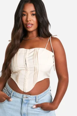 boohoo Plus Seam Detail Corset Top<Femme Tops