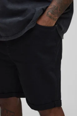 Plus Skinny Stretch Denim Shorts