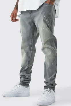 Plus Skinny Stretch Stacked Tinted Jeans