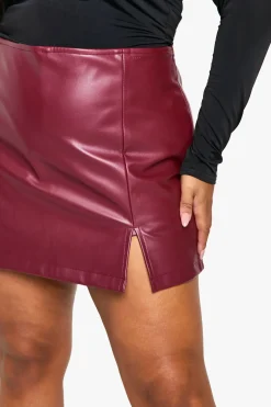 Plus skort synthétique à ourlet fendu