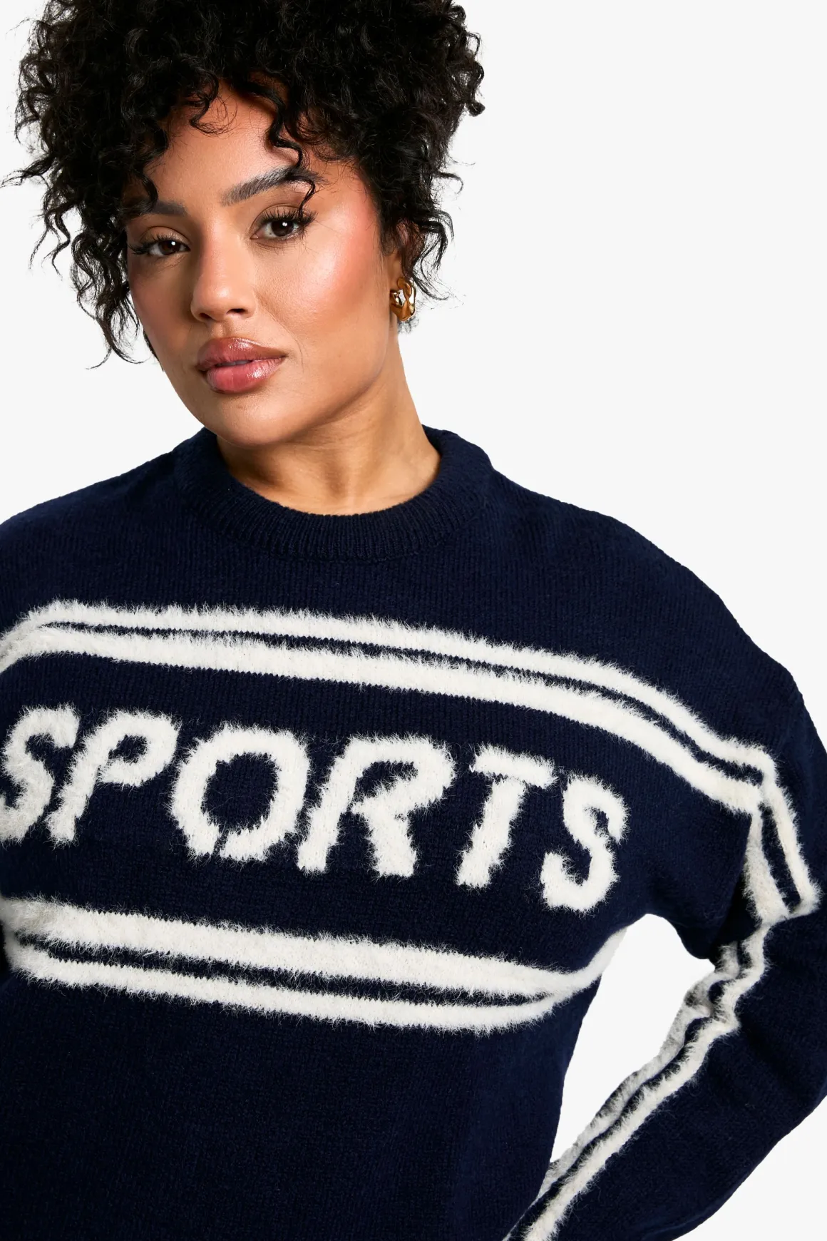Plus Sports Pull en tricot ras du cou