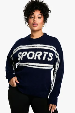 Plus Sports Pull en tricot ras du cou