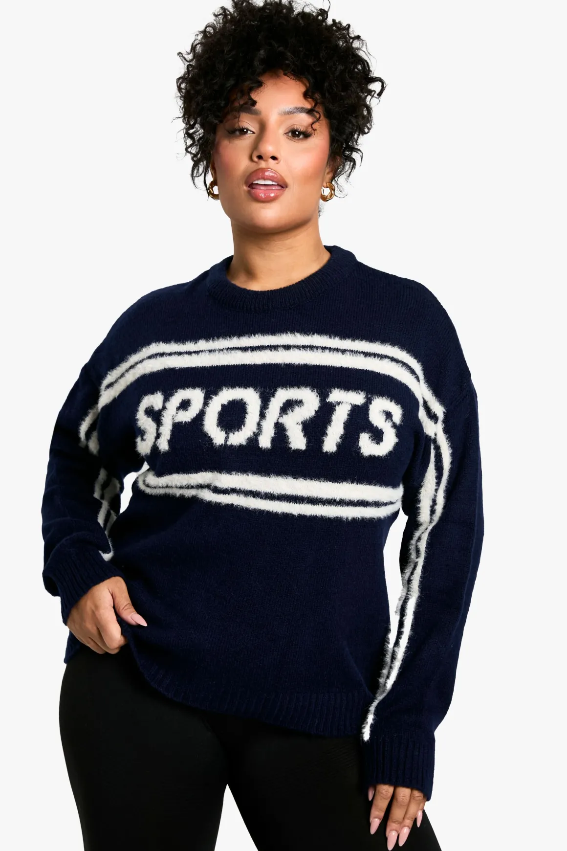 Plus Sports Pull en tricot ras du cou