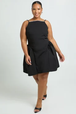 Plus structurée bretelles Diamante robe skater sans bretelles