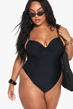 boohoo Plus Sunshine Trim Maillot de Bain Balconnette<Femme Maillots De Bain