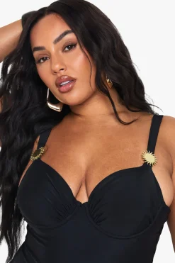 boohoo Plus Sunshine Trim Maillot de Bain Balconnette<Femme Maillots De Bain