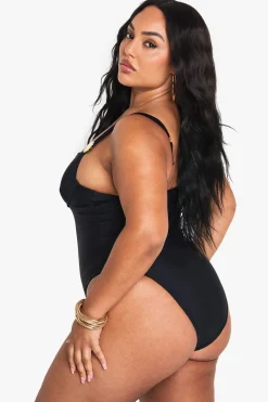 boohoo Plus Sunshine Trim Maillot de Bain Balconnette<Femme Maillots De Bain