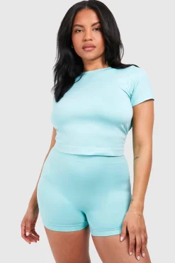 Plus Supersoft Premium Sans Coutures Haut Dos Ouvert à Détail de Couture