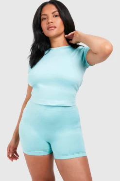 Plus Supersoft Premium Sans Coutures Haut Dos Ouvert à Détail de Couture