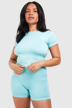 Plus Supersoft Premium Sans Coutures Haut Dos Ouvert à Détail de Couture