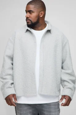 Plus surchemise oversize brodée et brossée