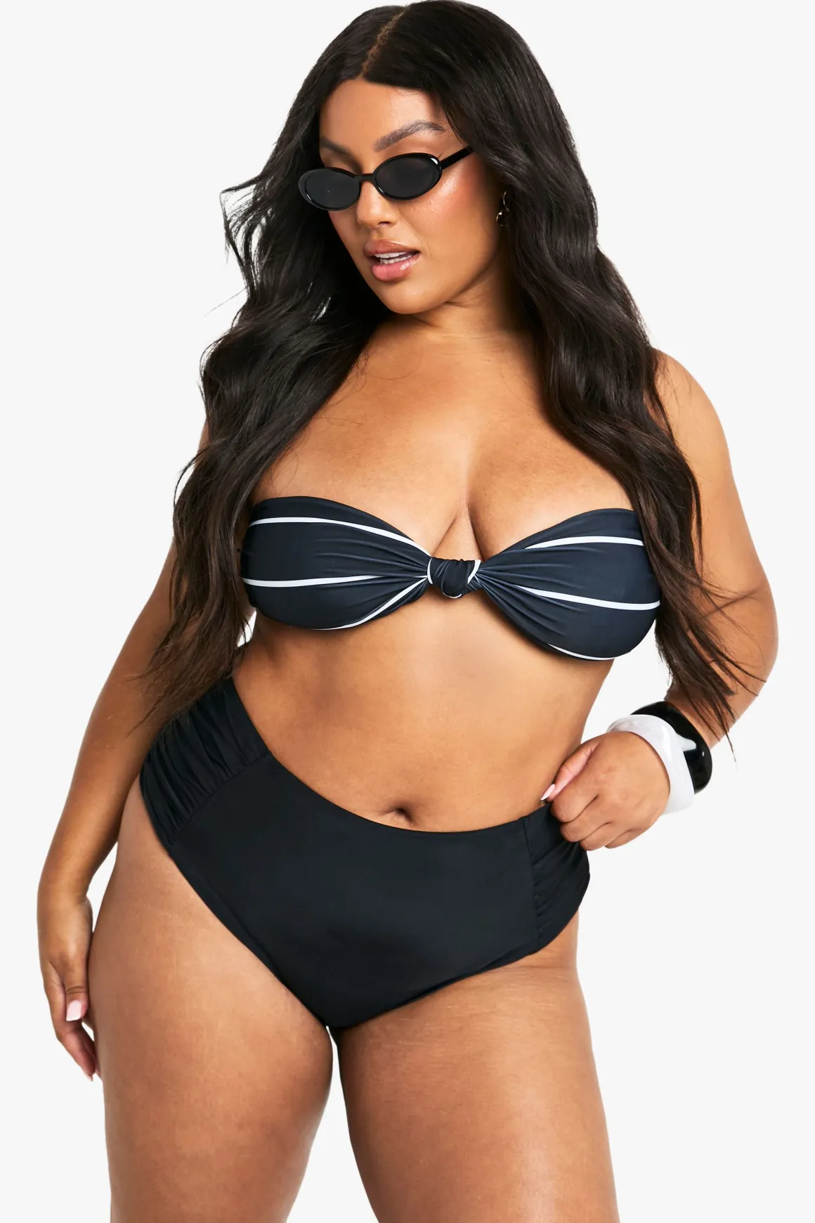 Plus Swimwear Essentials Bandeau Bikini Top