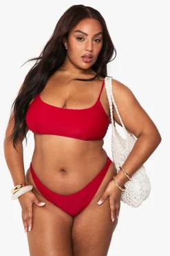 Plus Swimwear Essentials Crop Bikini Top