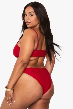 Plus Swimwear Essentials Crop Bikini Top