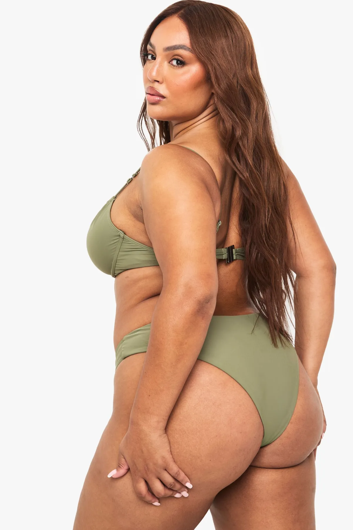 boohoo Plus Swimwear Essentials Culotte Taille Haute<Femme Maillots De Bain|Tenues De Plage