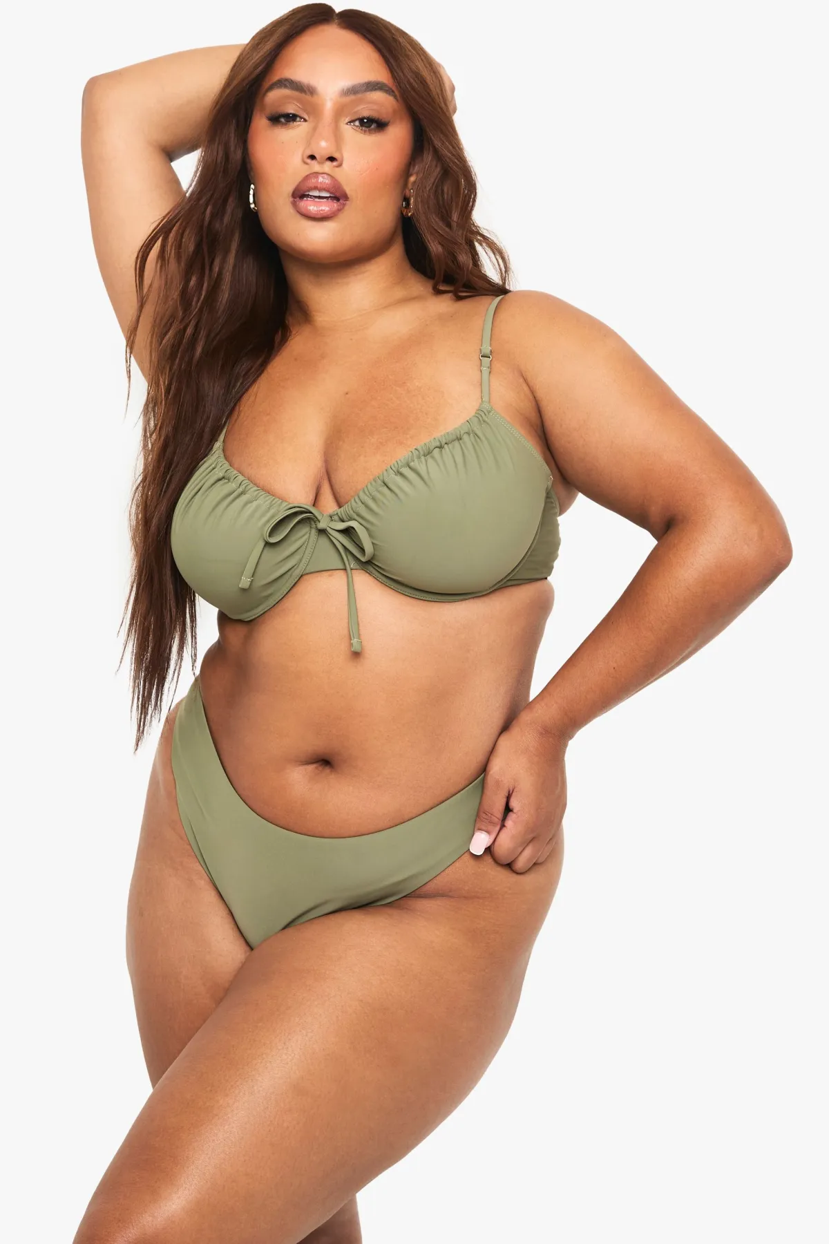 boohoo Plus Swimwear Essentials Culotte Taille Haute<Femme Maillots De Bain|Tenues De Plage