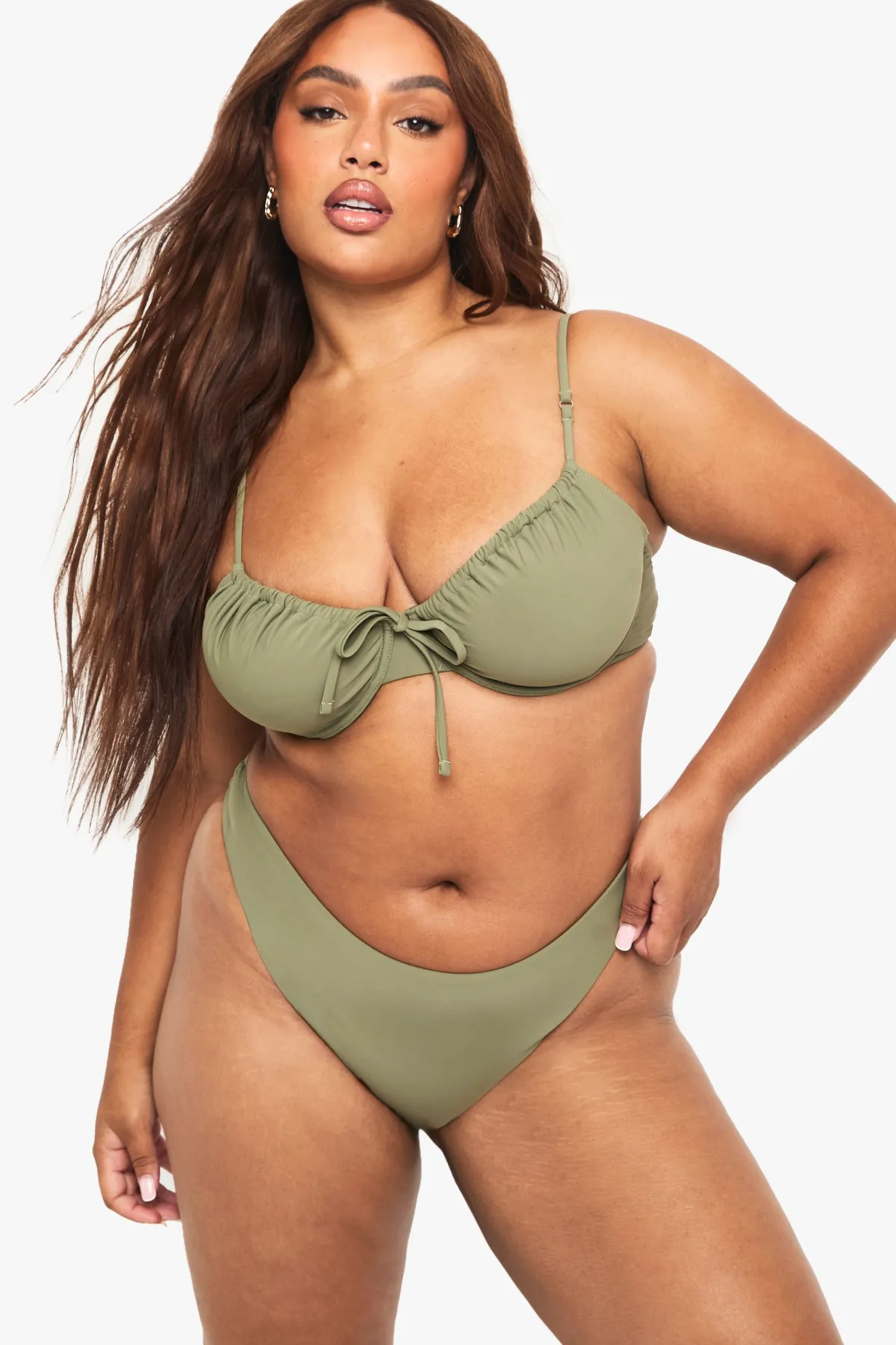 boohoo Plus Swimwear Essentials Culotte Taille Haute<Femme Maillots De Bain|Tenues De Plage