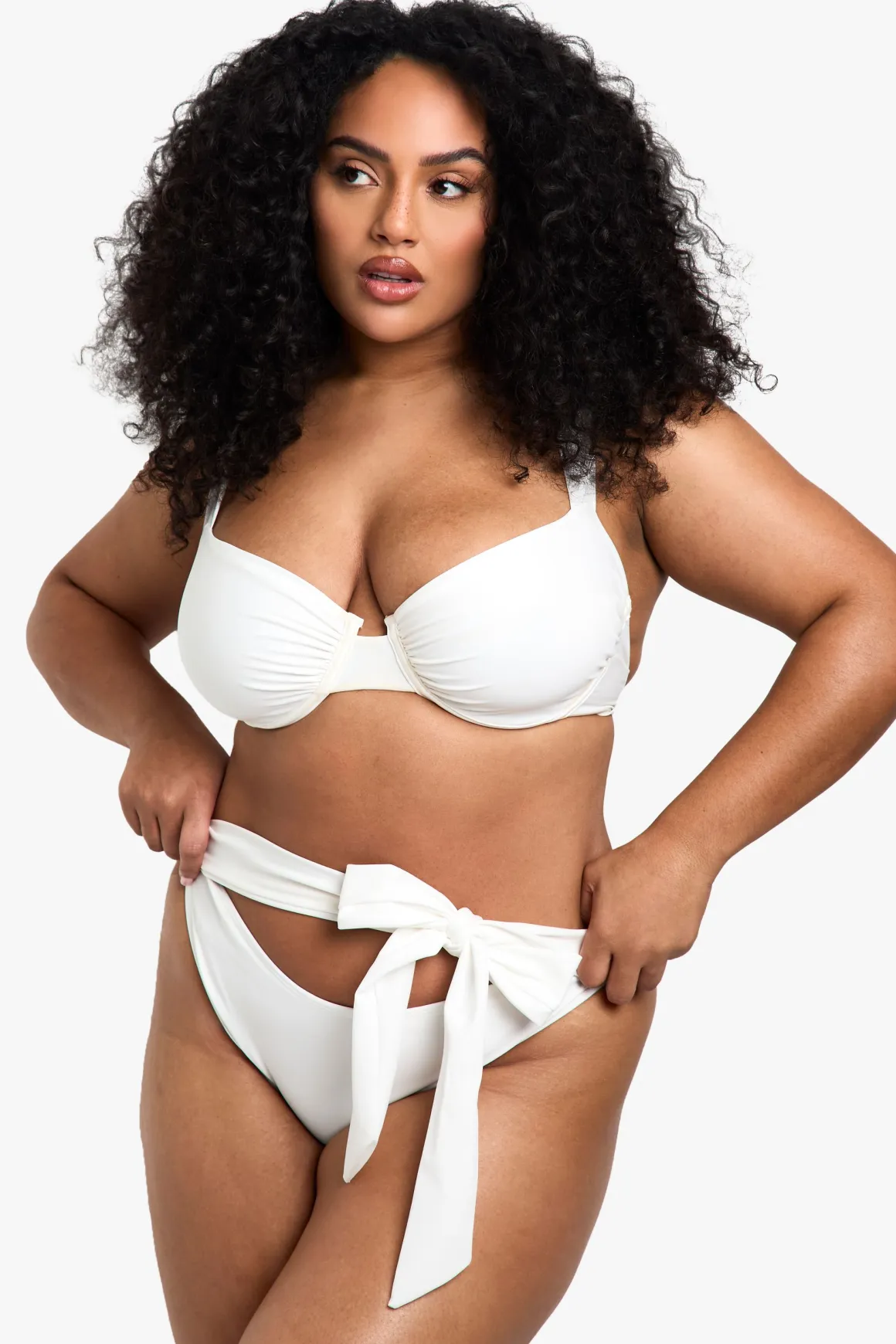 Plus Swimwear Essentials Culotte à Nouer à Taille Haute