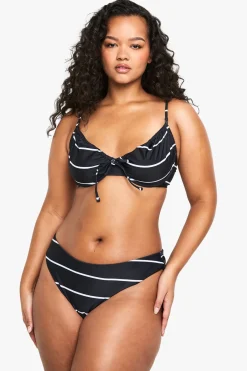 Plus Swimwear Essentials Haut de bikini rayé à armatures
