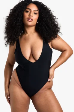 Plus Swimwear Essentials Maillot de Bain Contrôle Ventre Plongeant