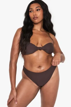 boohoo Plus Swimwear Essentials Top Bikini Bandeau<Femme Looks Chocolat|Tenues De Plage
