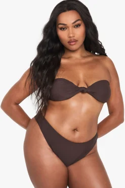 boohoo Plus Swimwear Essentials Top Bikini Bandeau<Femme Looks Chocolat|Tenues De Plage
