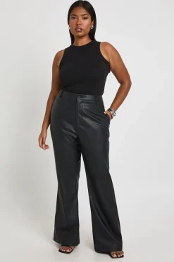 Plus synthétique pantalon évasé