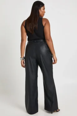 Plus synthétique pantalon évasé