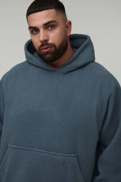 Plus synthétique Sweat à capuche surdimensionné et carré