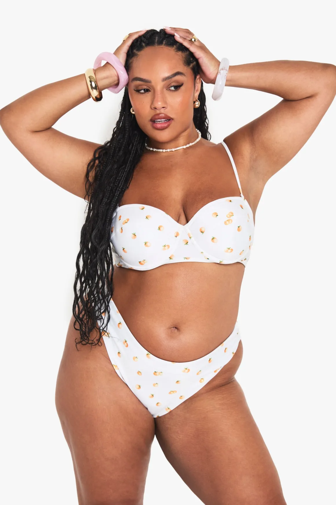Plus Tangerine Tanga à taille haute