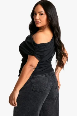 Plus Top Asymétrique Froncé