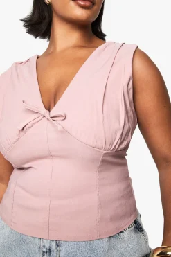 PLUS TOP CORSET AVEC DÉTAILS À NOEUD