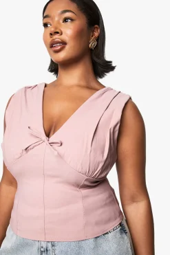 PLUS TOP CORSET AVEC DÉTAILS À NOEUD